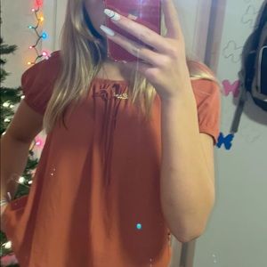 burnt orange dress shirt